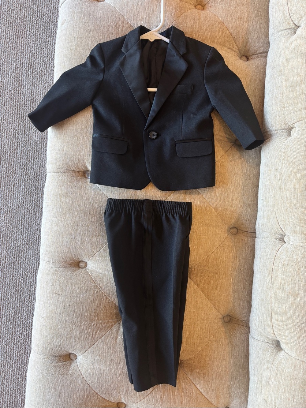 Baby Tuxedo by Nautical for weddings Sz 12 mo. Jacket & Pants Set black PERFECT!
